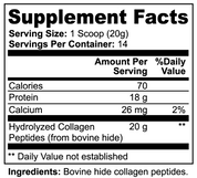 Hydrolyzed Peptides - Grass-Fed Collagen - Unflavored